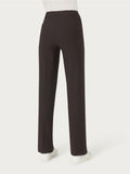RAGNO D Pantaloni wide leg CIOCCOLATO