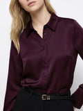 TIFFOSI Camicia satan in satin BORDEAUX