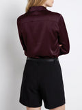 TIFFOSI Camicia satan in satin BORDEAUX