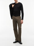 TOMMY H U COL T-shirt manica lunga stretch slim fit nero