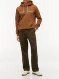 TOMMY H U COL Felpa con cappuccio logo TERRACOTTA