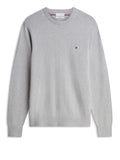 TOMMY H U COL Pullover in cotone Pima e cashmere GRIGIO MELANGE