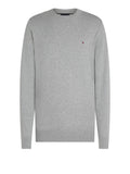 TOMMY H U COL Pullover in cotone Pima e cashmere GRIGIO MELANGE