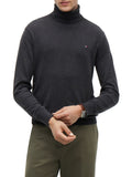 TOMMY H U COL Maglione collo alto misto cashmere GRIGIO SCURO