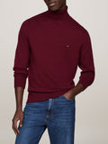 TOMMY H U COL Dolcevita cotone e cashmere BORDEAUX