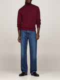 TOMMY H U COL Dolcevita cotone e cashmere BORDEAUX