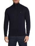 TOMMY H U COL Dolcevita zip in cashmere pima blu