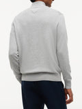 TOMMY H U COL Maglione mezza zip misto cashmere e cotone GRIGIO MELANGE