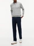 TOMMY H U COL Maglione mezza zip misto cashmere e cotone GRIGIO MELANGE