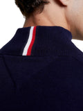 TOMMY H U COL Cardigan zip blu