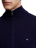 TOMMY H U COL Cardigan zip blu