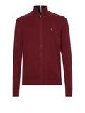 TOMMY H U COL Maglione full zip misto cashmere BORDEAUX