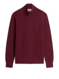 TOMMY H U COL Maglione full zip misto cashmere BORDEAUX