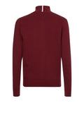 TOMMY H U COL Maglione full zip misto cashmere BORDEAUX