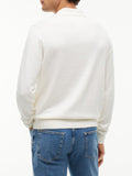 TOMMY H U COL Polo in maglia cotone e cashmere avorio