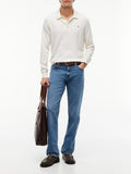 TOMMY H U COL Polo in maglia cotone e cashmere avorio