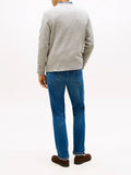TOMMY H U COL Pullover in pura lana GRIGIO CHIARO