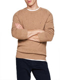 TOMMY H U COL Pullover in pura lana beige