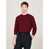 TOMMY H U COL Pullover in pura lana BORDEAUX