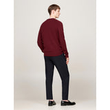 TOMMY H U COL Pullover in pura lana BORDEAUX