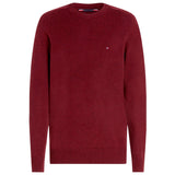 TOMMY H U COL Pullover in pura lana BORDEAUX
