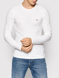 TOMMY H U PRE Maglia manica lunga slim fit bianco