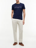 TOMMY H U PRE T-shirt tommy logo BLU SCURO
