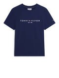 TOMMY H U PRE T-shirt tommy logo BLU SCURO
