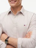 TOMMY H U PRE Camicia solid heritage oxford beige