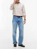 TOMMY H U PRE Camicia solid heritage oxford beige