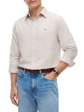 TOMMY H U PRE Camicia solid heritage oxford beige