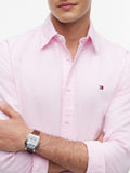 TOMMY H U PRE Camicia solid heritage oxford rosa