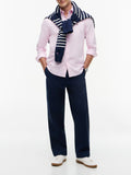 TOMMY H U PRE Camicia solid heritage oxford rosa