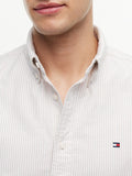TOMMY H U PRE Camicia solid heritage oxford SANDALO