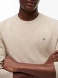 TOMMY H U PRE Maglioncino girocollo essential structure beige