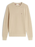 TOMMY H U PRE Maglioncino girocollo essential structure beige