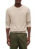 TOMMY H U PRE Maglioncino girocollo essential structure beige