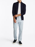 TOMMY H U PRE Cardigan essential cotton zip blu