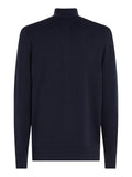 TOMMY H U PRE Cardigan essential cotton zip blu