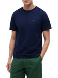 TOMMY H U PRE T-shirt essential regular fit BLU SCURO