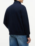 TOMMY H U PRE Felpa full zip script stack blu