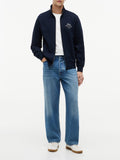 TOMMY H U PRE Felpa full zip script stack blu