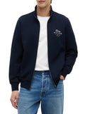 TOMMY H U PRE Felpa full zip script stack blu