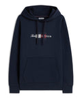 TOMMY H U PRE Felpa script flag con cappuccio blu