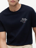 TOMMY H U PRE T-shirt script stack regular fit blu