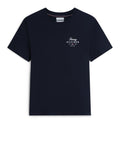TOMMY H U PRE T-shirt script stack regular fit blu