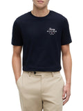 TOMMY H U PRE T-shirt script stack regular fit blu