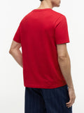 TOMMY H U PRE T-shirt script flag regular fit rosso
