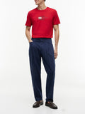 TOMMY H U PRE T-shirt script flag regular fit rosso