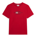 TOMMY H U PRE T-shirt script flag regular fit rosso